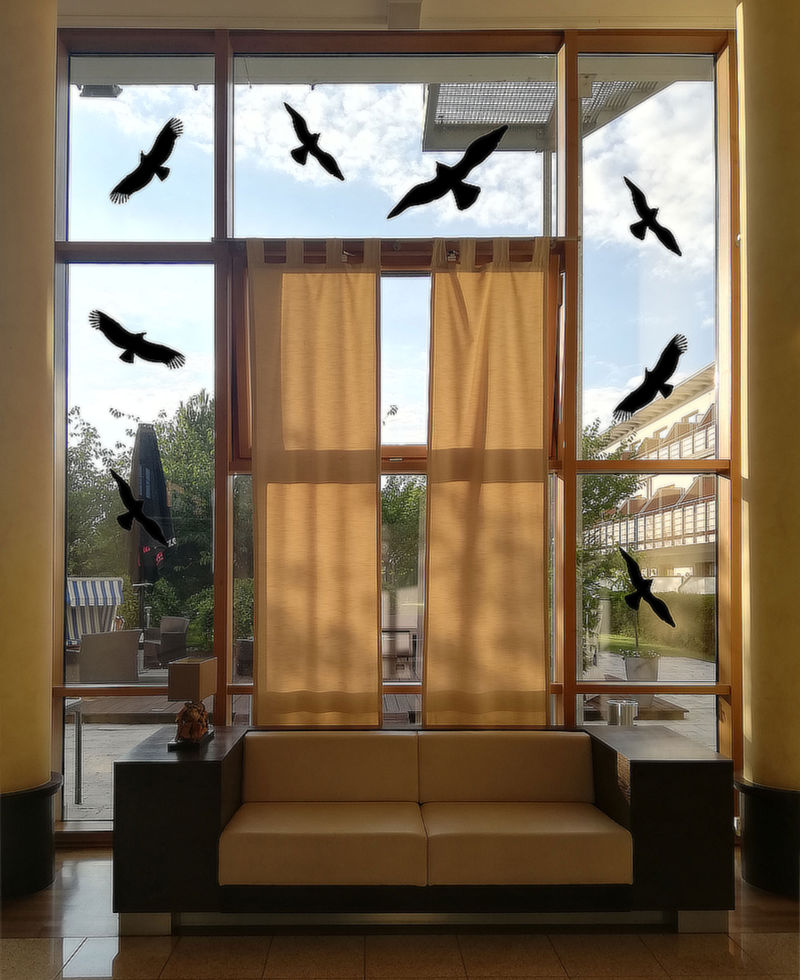 Devenirriche Aufkleber Anti-Kollision Fenster Aufkleber Vogel Form